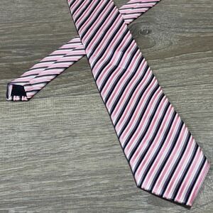 Combatant Gentlemen Luxury Neck Tie For the Well Equipped Pink Purple White Blk